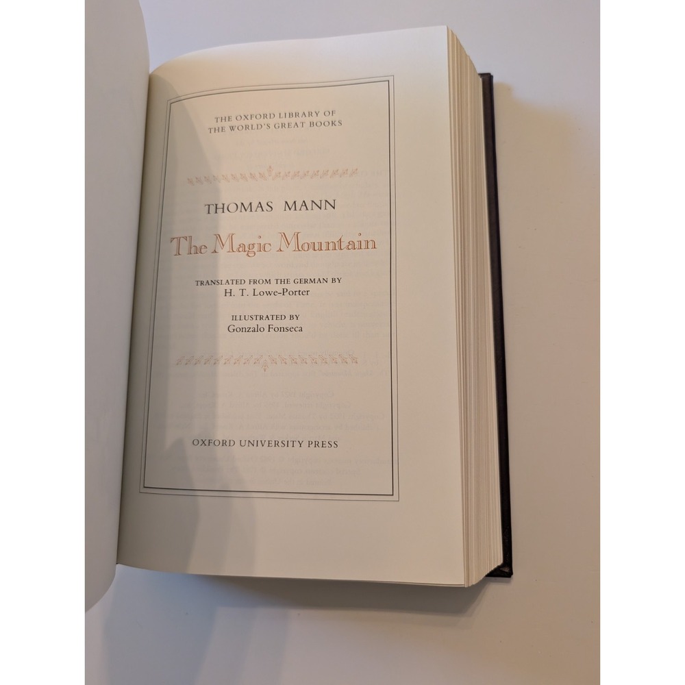 Vintage Leather Book "The Magic Mountain" -Thomas Mann-Special Ed.-Oxford Press - Picture 8 of 9